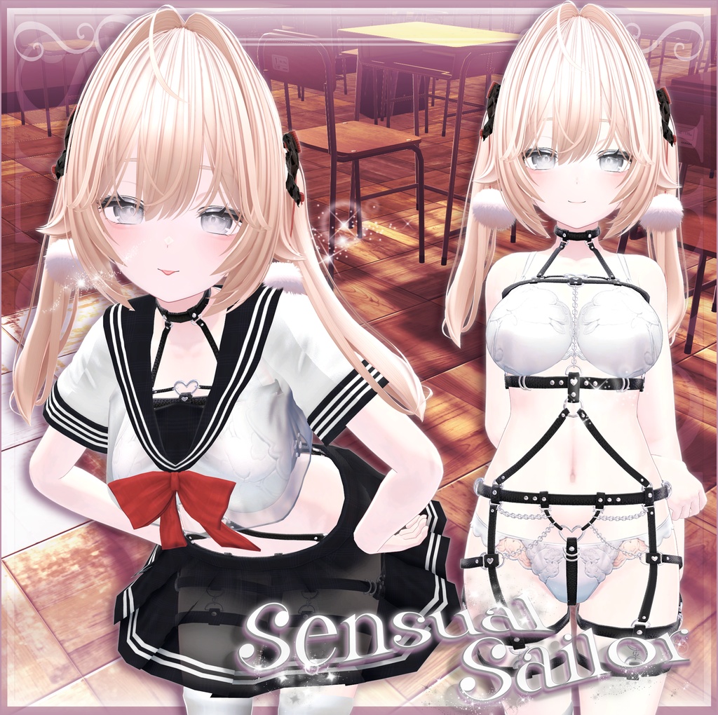 【✨️対応記念Sale✨️】Sensual Sailor /3アバター対応【落ちる脱衣ギミック付き♥】