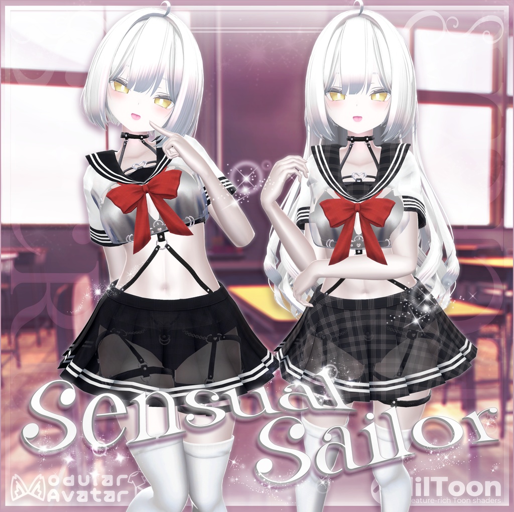 【6アバター/MA対応】Sensual Sailor 【落ちる脱衣ギミック付き♥】