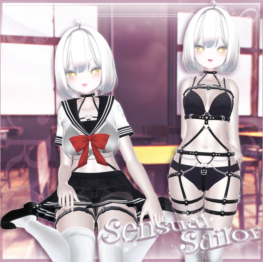 【6アバター/MA対応】Sensual Sailor 【落ちる脱衣ギミック付き♥】