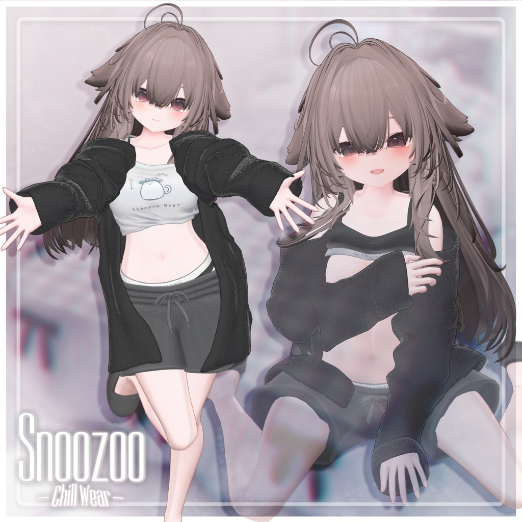 ✨️輝夜対応追加✨️Snoozoo ‐Chill Wear‐ たくし上げギミック付き♥ 【10アバター対応/MA対応】