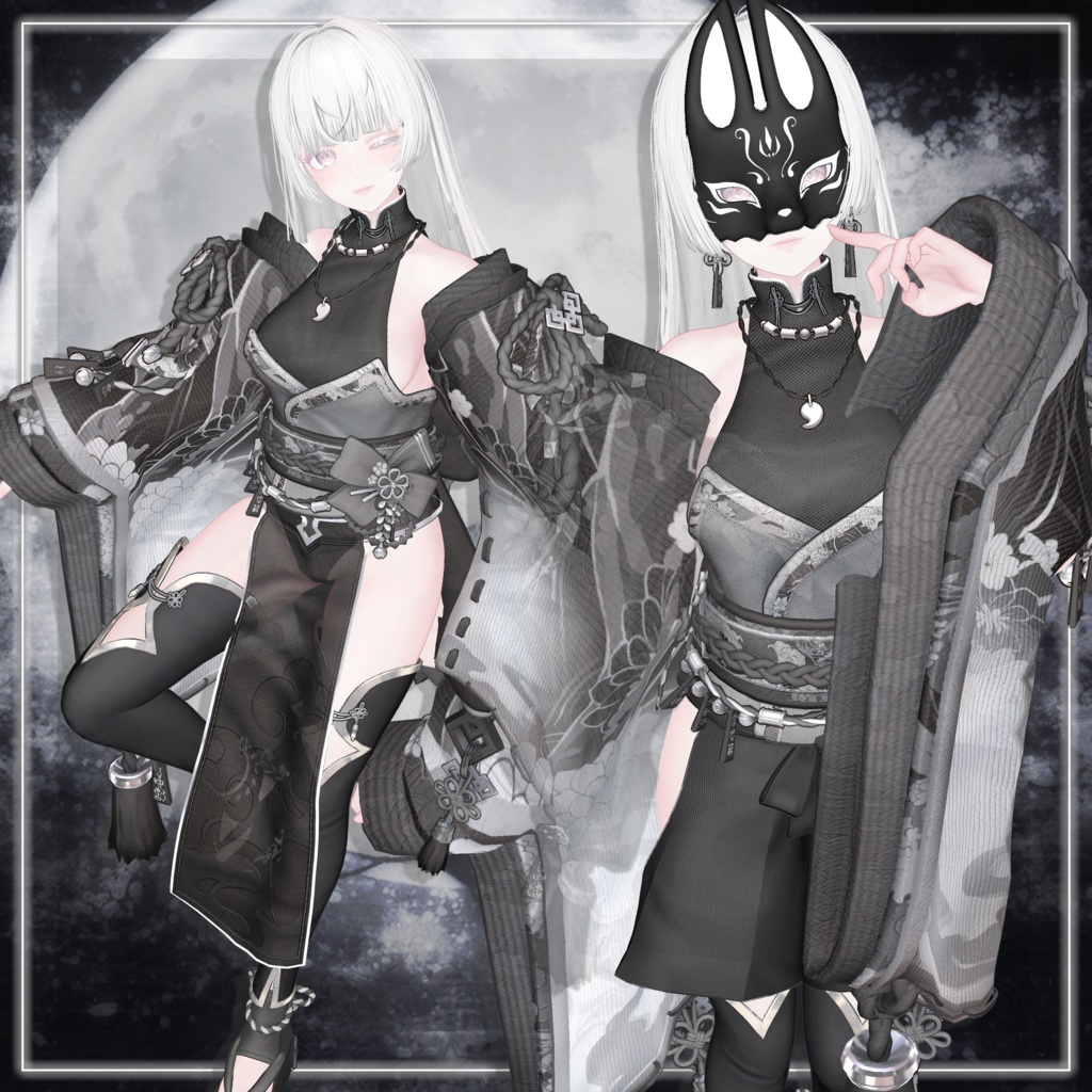 【ルルネ/ルミナ対応】‐和装‐ 黎ノ祈 剥がせる御札ギミック付き♡ 【MA&PB対応】