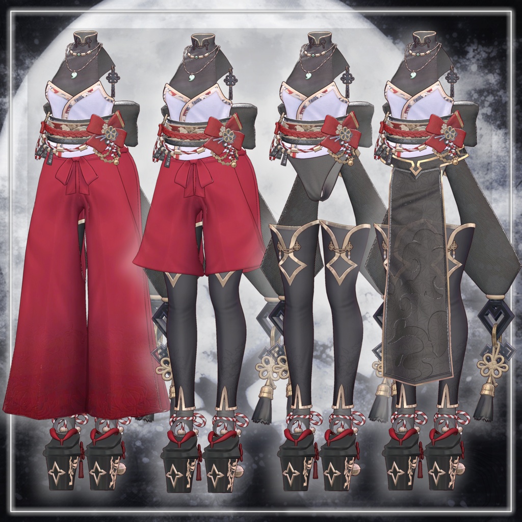 【ルルネ/ルミナ対応】‐和装‐ 黎ノ祈 剥がせる御札ギミック付き♡ 【MA&PB対応】