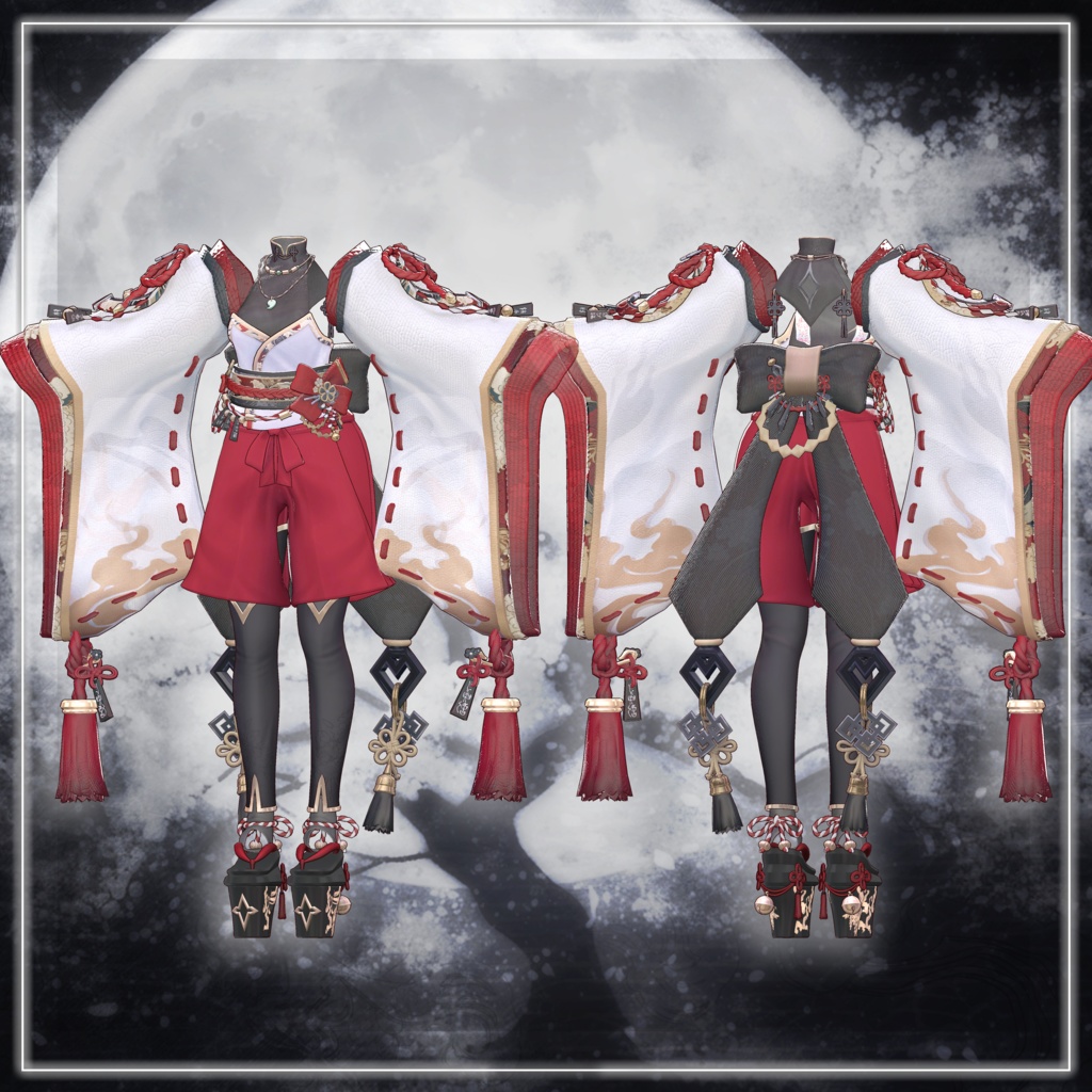 【ルルネ/ルミナ対応】‐和装‐ 黎ノ祈 剥がせる御札ギミック付き♡ 【MA&PB対応】