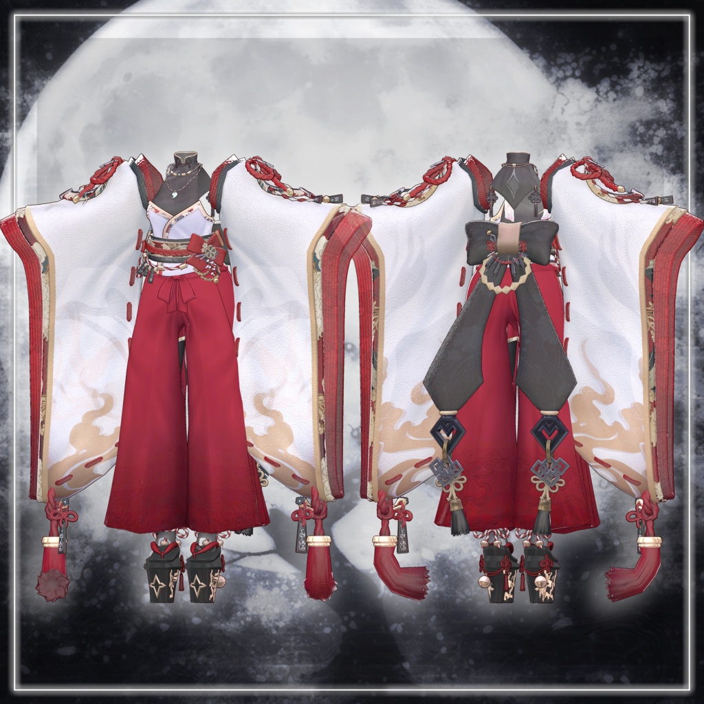 【ルルネ/ルミナ対応】‐和装‐ 黎ノ祈 剥がせる御札ギミック付き♡ 【MA&PB対応】