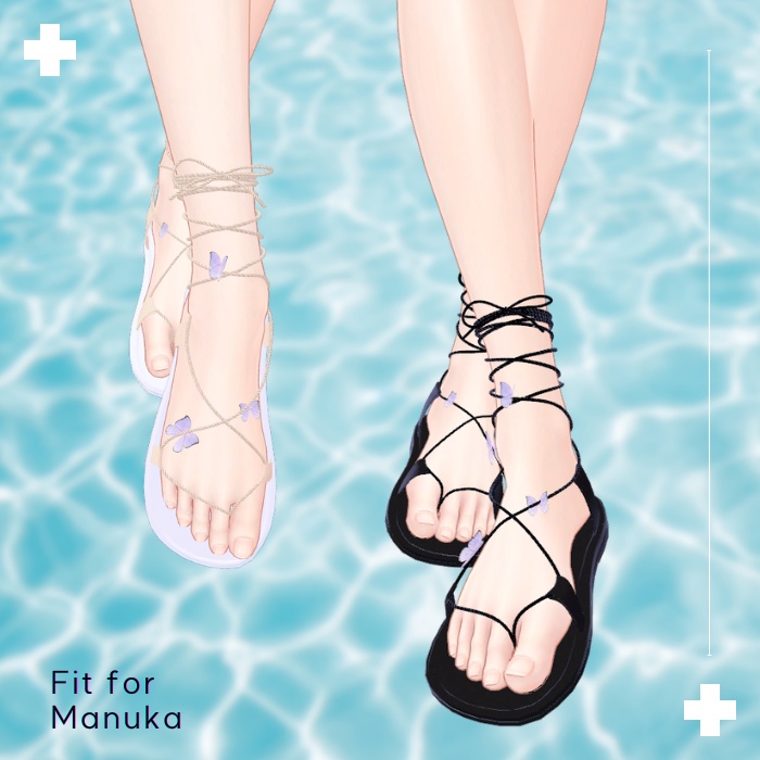 [4アバタ対応]Butterfly Sandal Shoes [Manuka/Shinra森羅/Grus/Hakka薄荷 ...