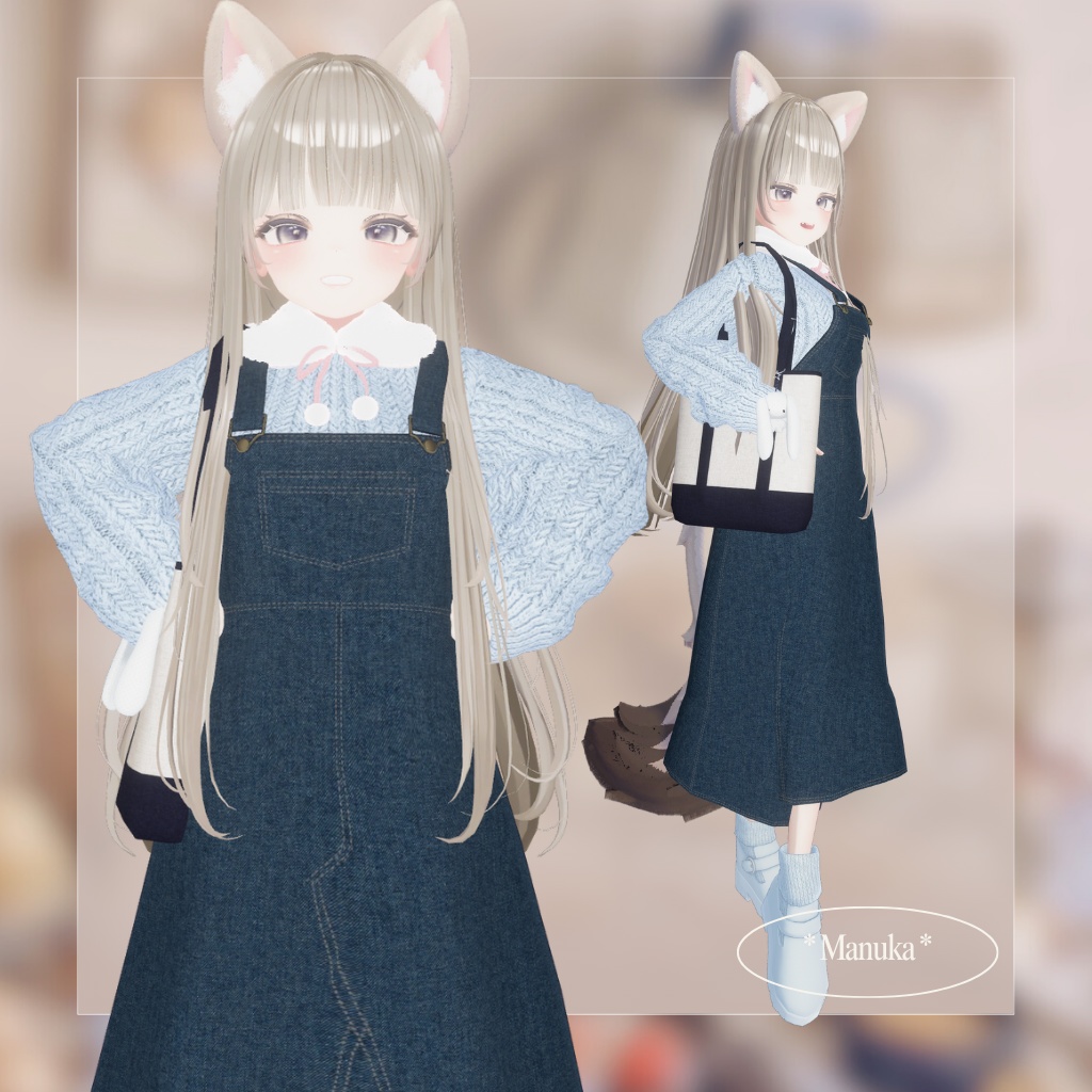 【9アバター対応】Amafuwa Overall Dress🥨