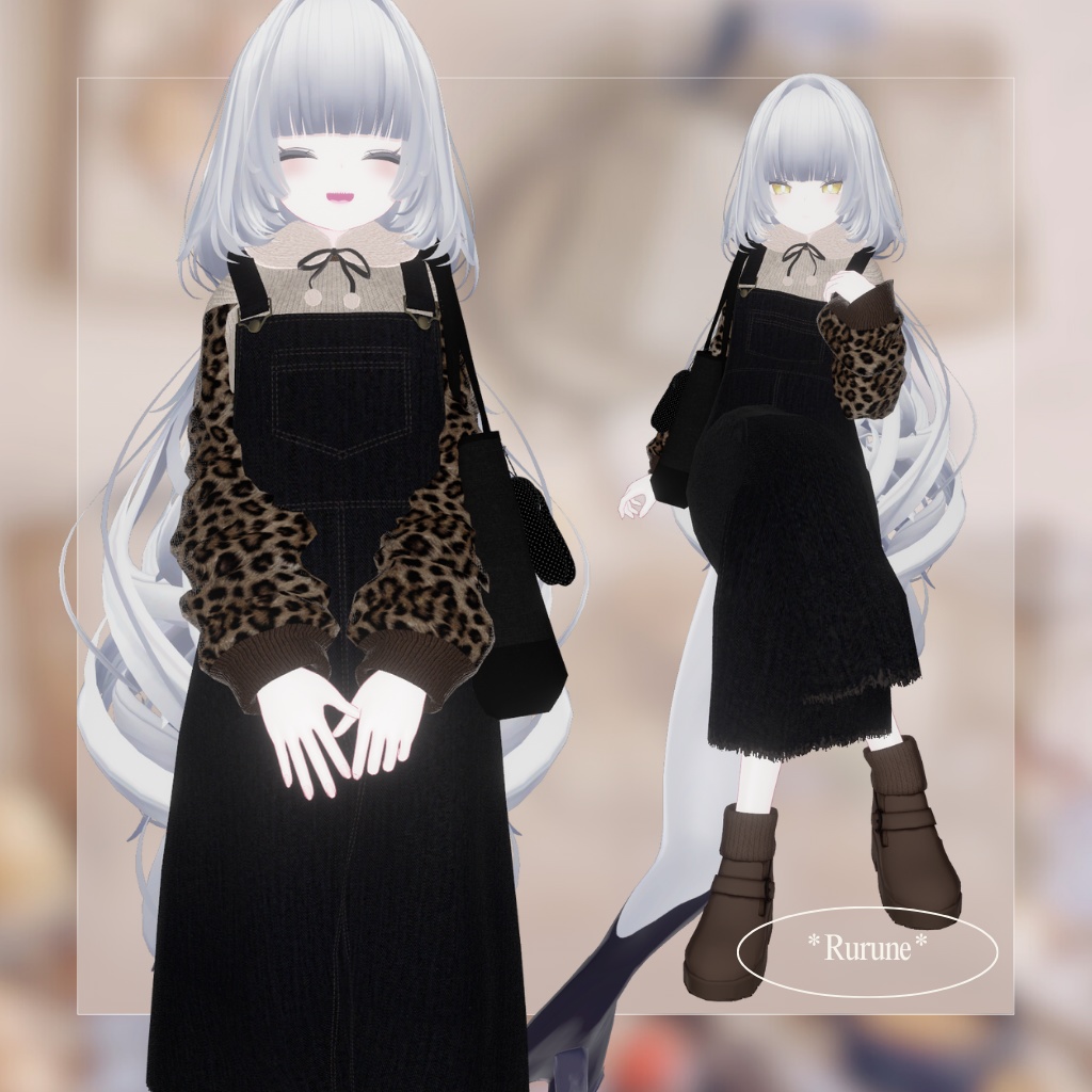 【9アバター対応】Amafuwa Overall Dress🥨