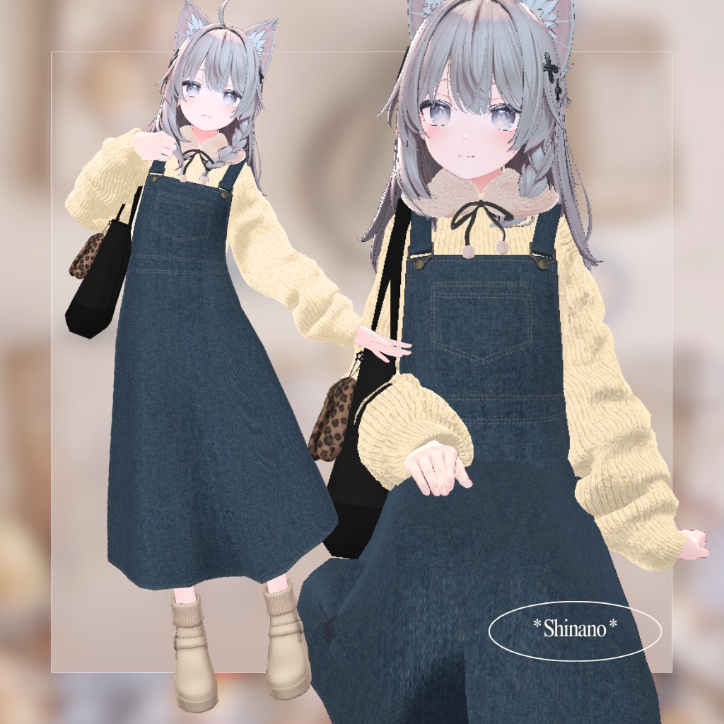 【9アバター対応】Amafuwa Overall Dress🥨
