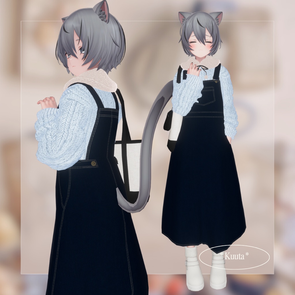 【9アバター対応】Amafuwa Overall Dress🥨