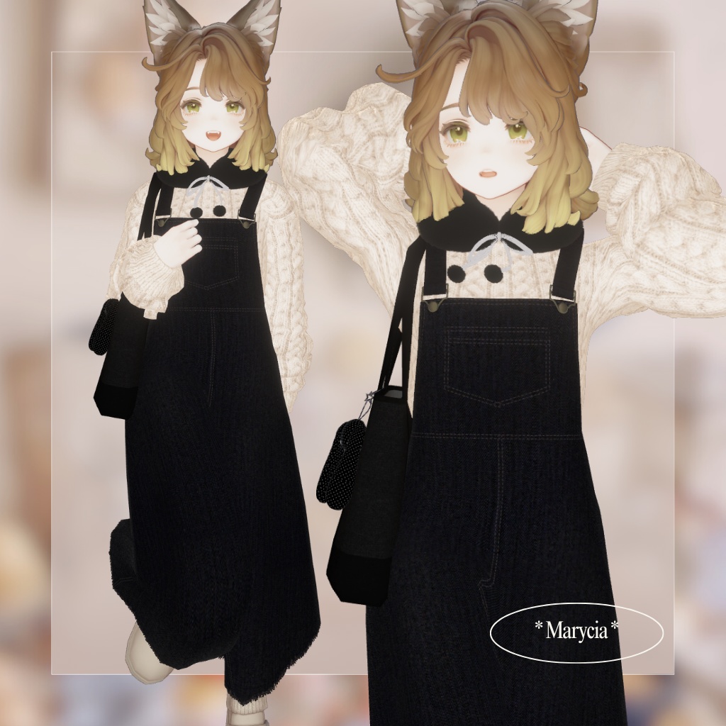 【9アバター対応】Amafuwa Overall Dress🥨