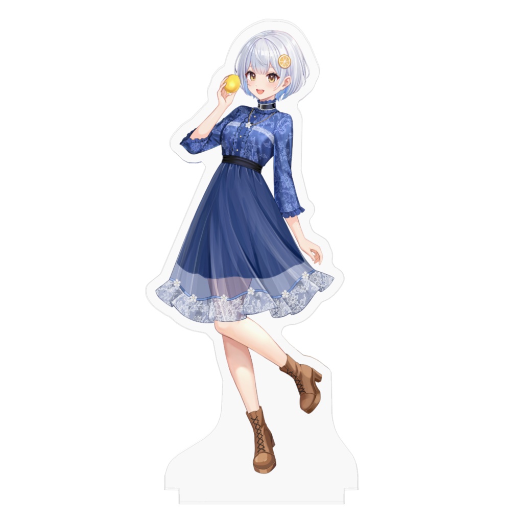 アクリルスタンド100mm🍋新モデルキービジュアル【VTuber藍坂れも】