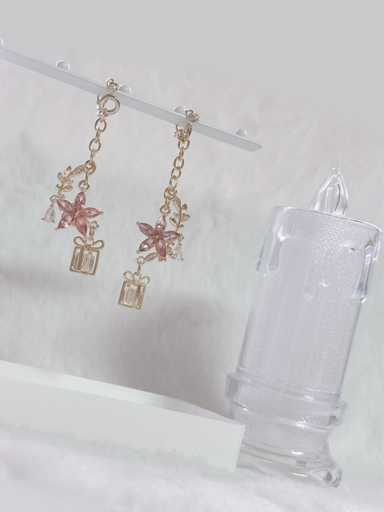 フラワーボックスのアクセサリー【ピンク】