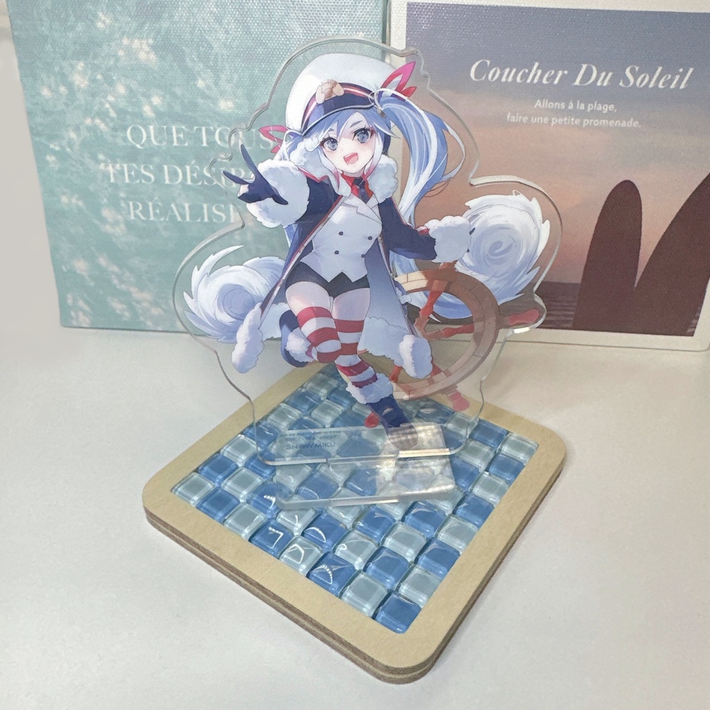 【ガラスタイル】ドールスタンド (ウッドタイプ)