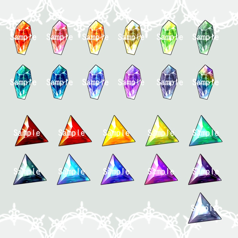 【RPGアイコン素材(鉱石・宝石)】