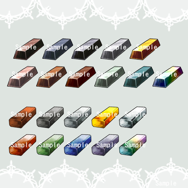 【RPGアイコン素材(鉱石・宝石)】