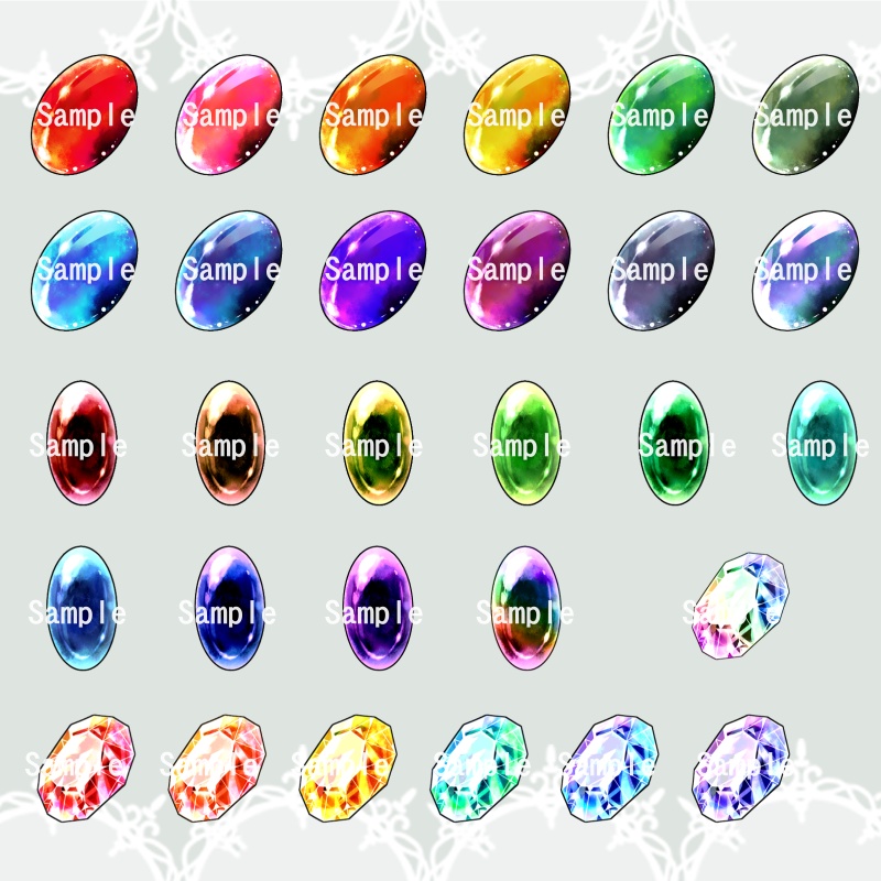 【RPGアイコン素材(鉱石・宝石)】