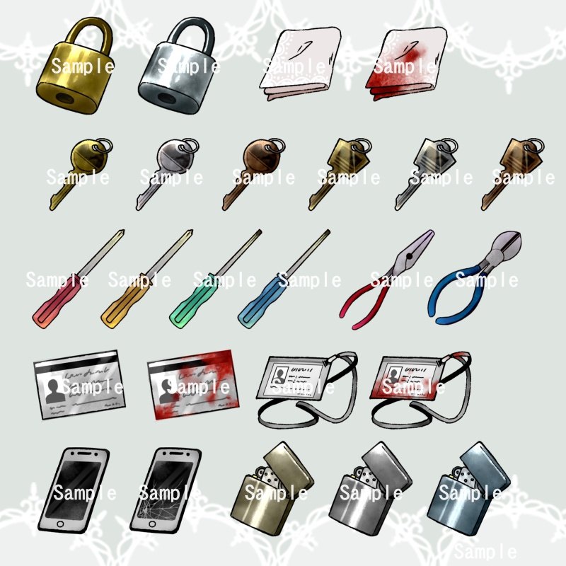 【現代アイコン素材(謎解き・ホラー)】