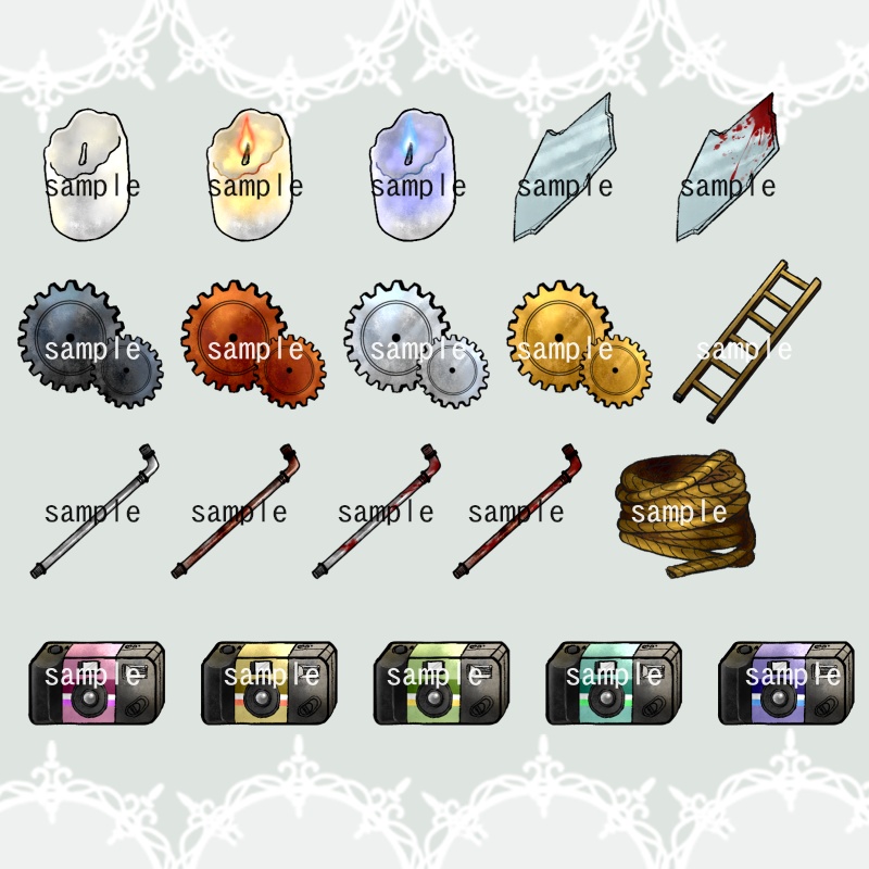 【現代アイコン素材(謎解き・ホラー2)】