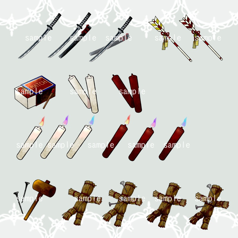 【現代アイコン素材(謎解き・ホラー4)】