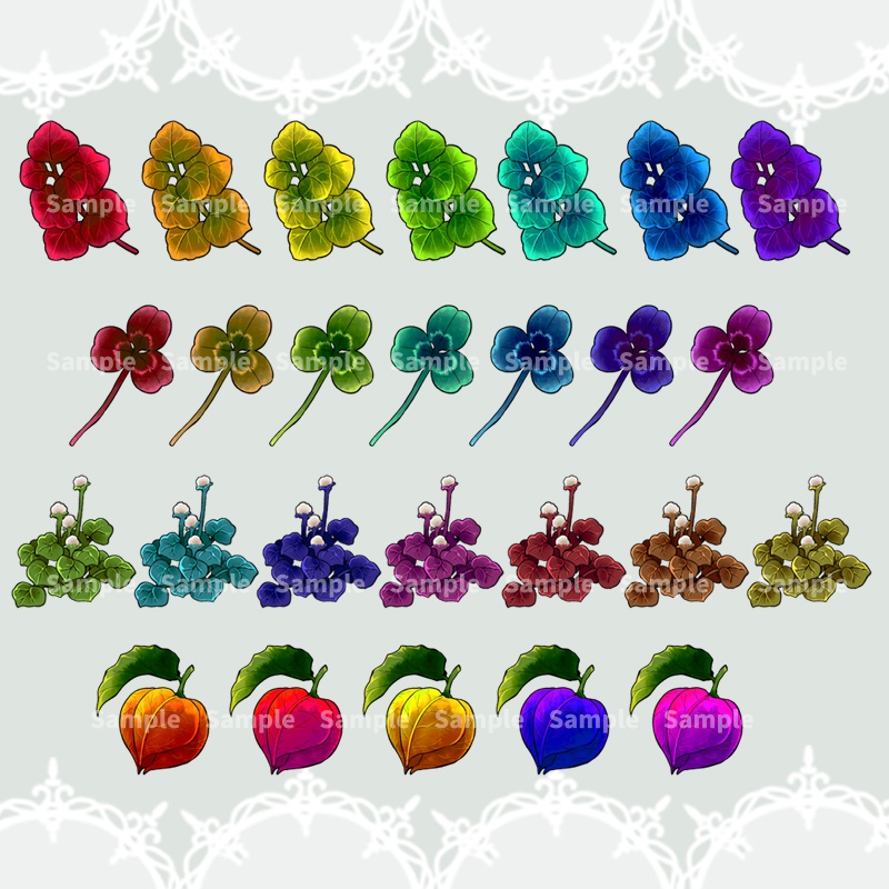 【RPGアイコン素材(木材・種・植物)】