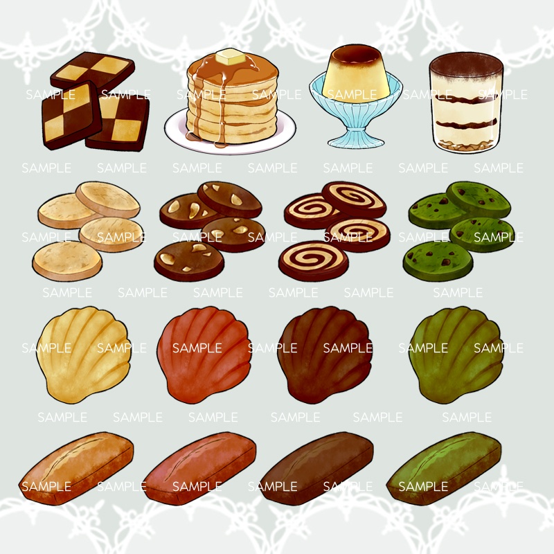 【アイコン素材(スイーツ1)】