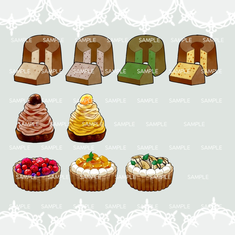 【アイコン素材(スイーツ1)】