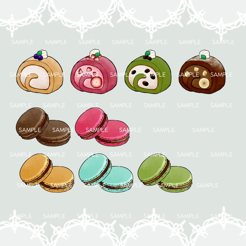 【アイコン素材(スイーツ1)】