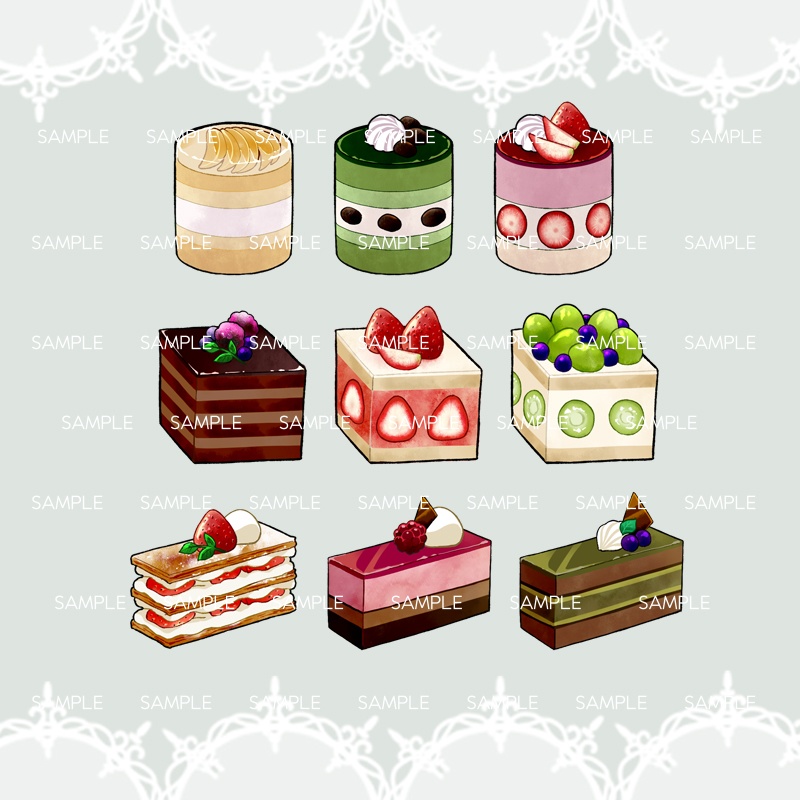 【アイコン素材(スイーツ1)】