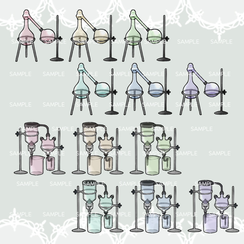 【アイコン素材(錬金術・調合器具)】