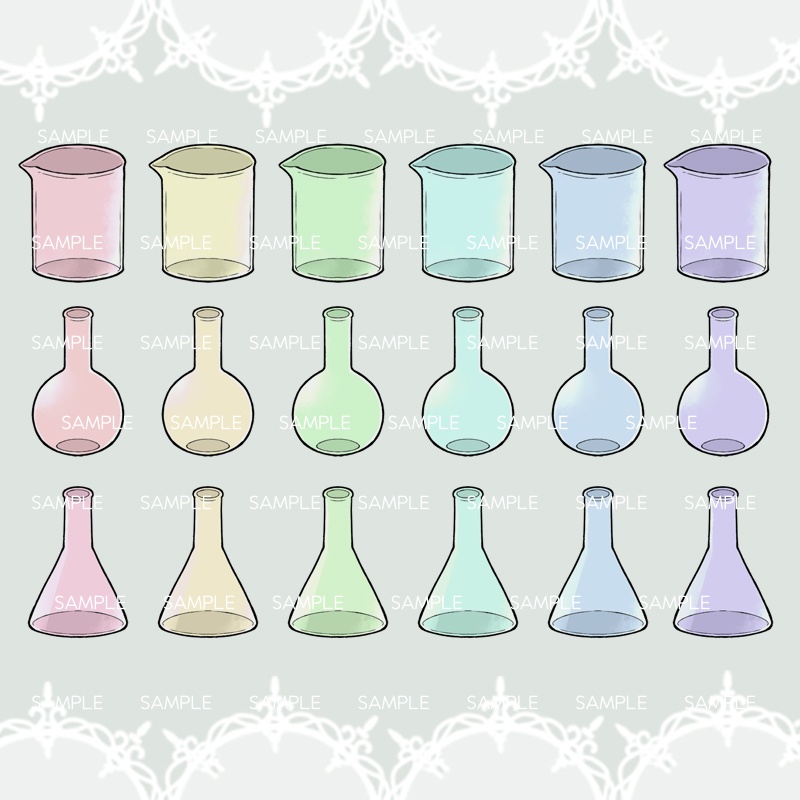 【アイコン素材(錬金術・調合器具)】