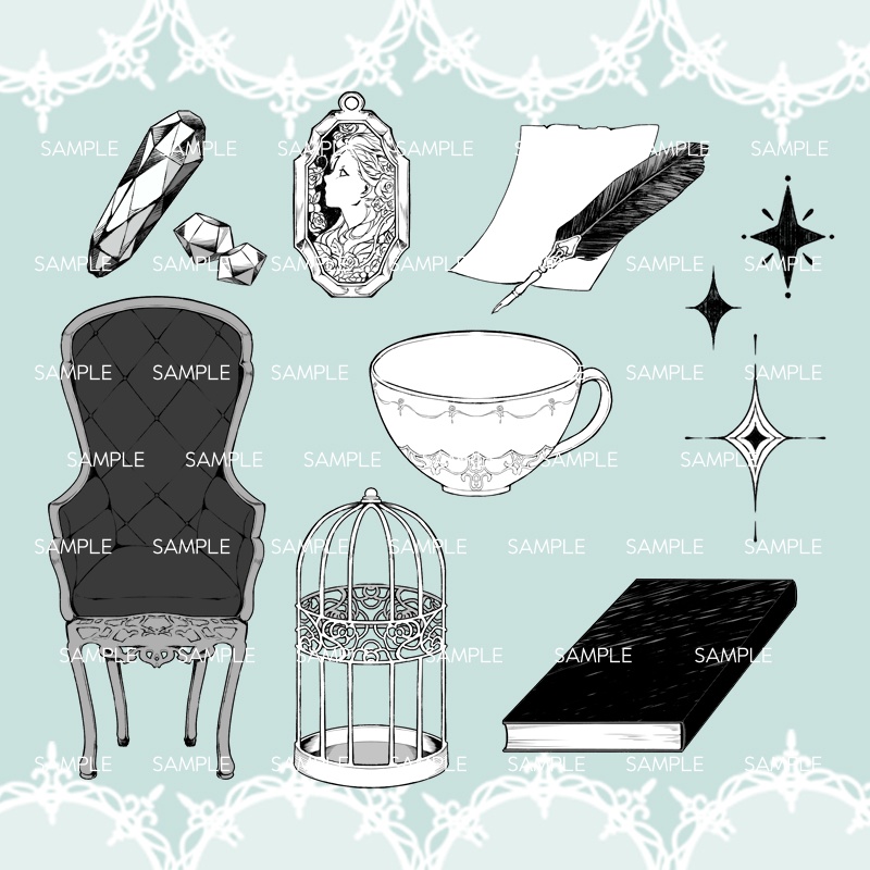 【装飾素材(アンティーク)】