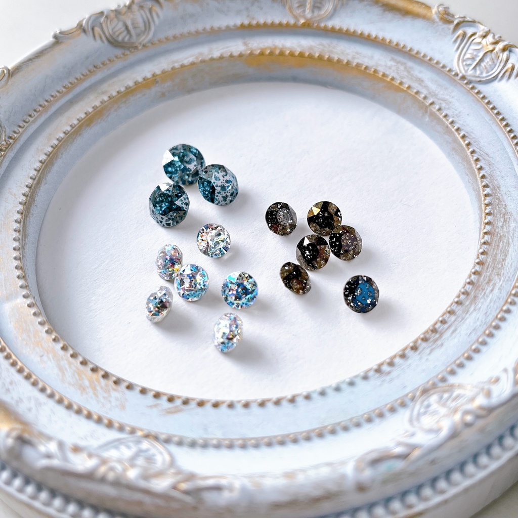 ビジューネックレス・リング【ホワイト・ブラック】(廃盤レアカラー)