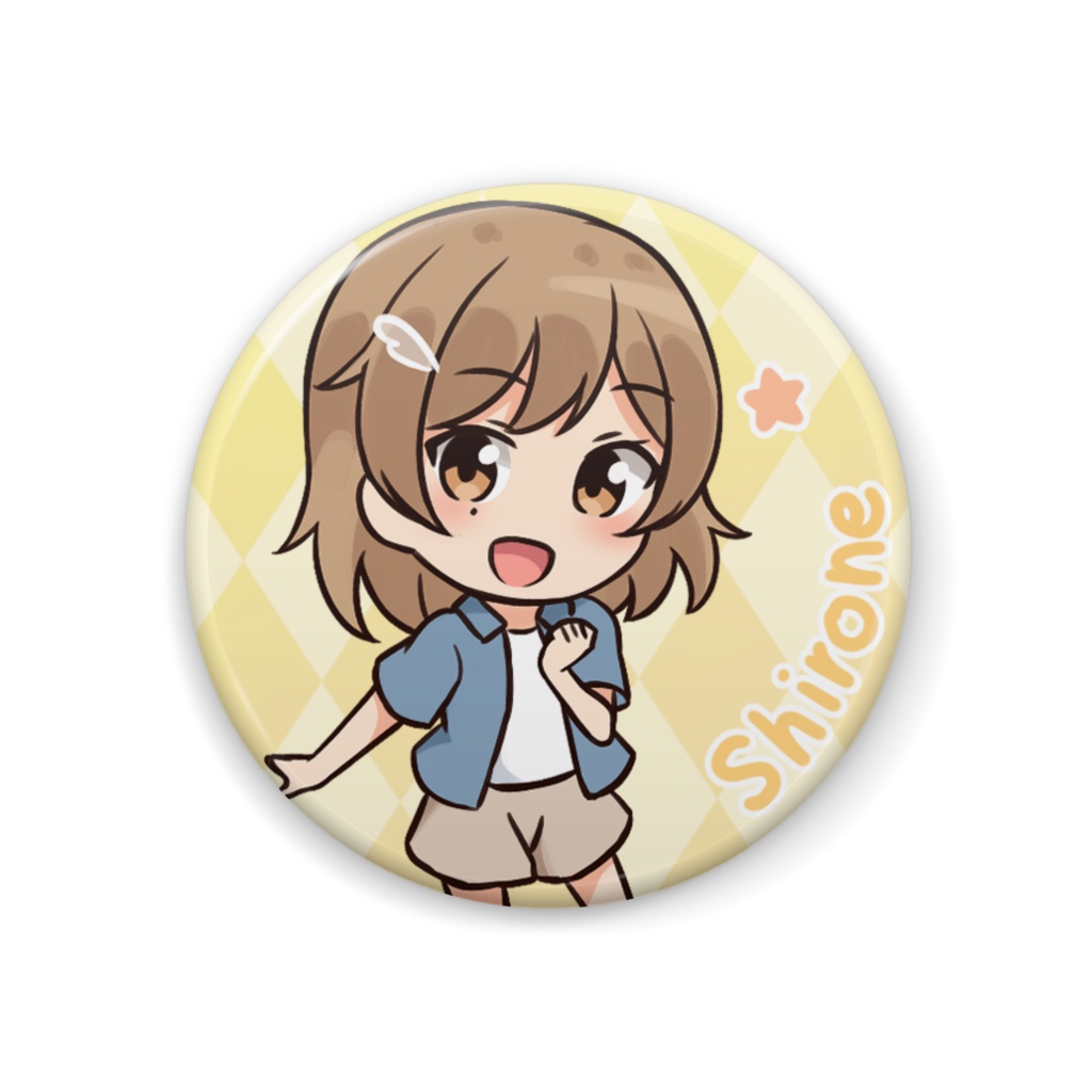 白羽まる宅の子缶バッジ