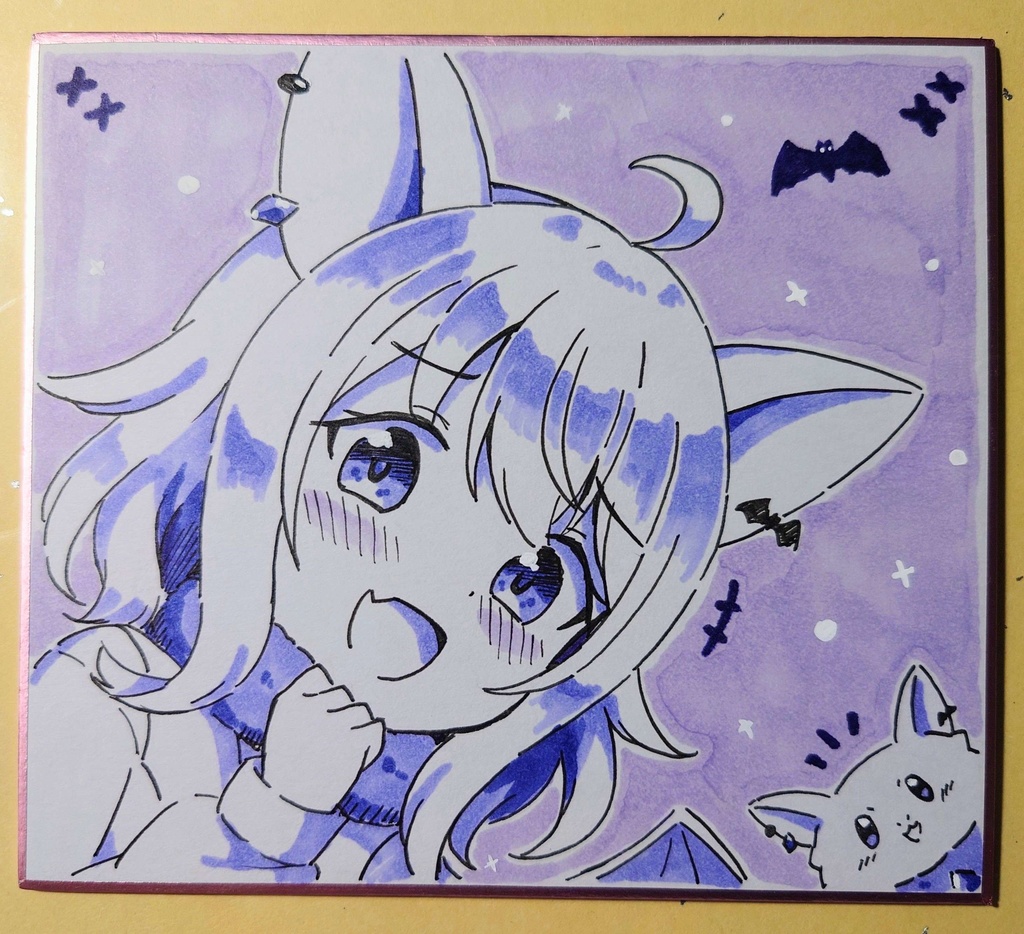 白羽まる オリジナル色紙