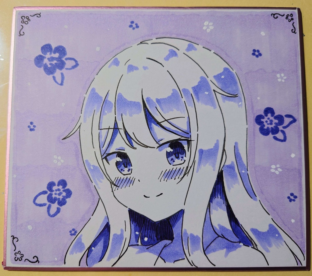 白羽まる オリジナル色紙