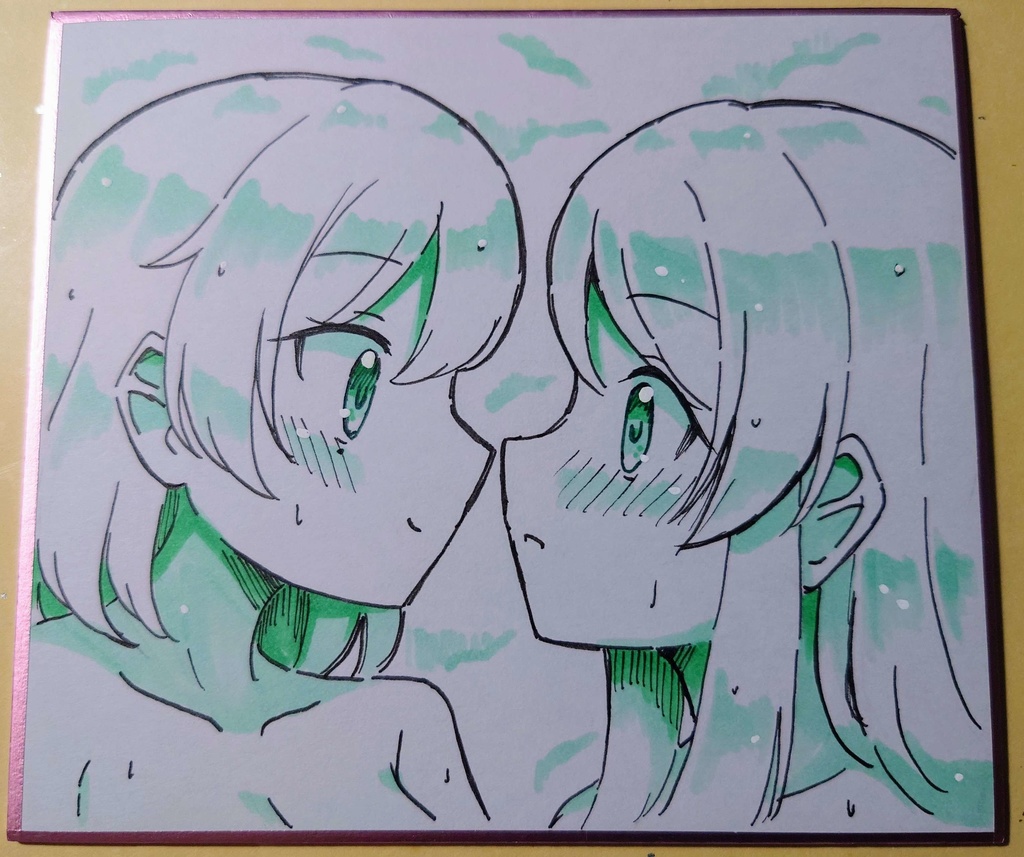 白羽まる オリジナル色紙