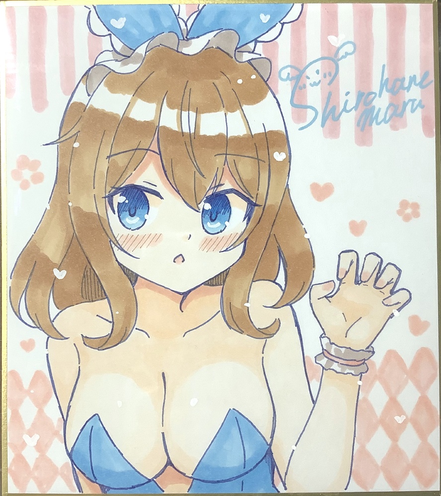 アオナ(バニーメイド)色紙