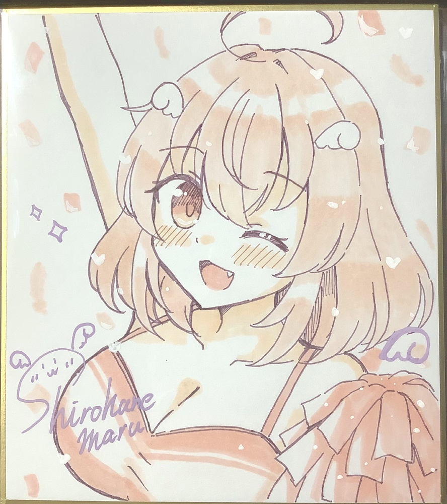 なぞのいきものちゃん(チアガール)色紙