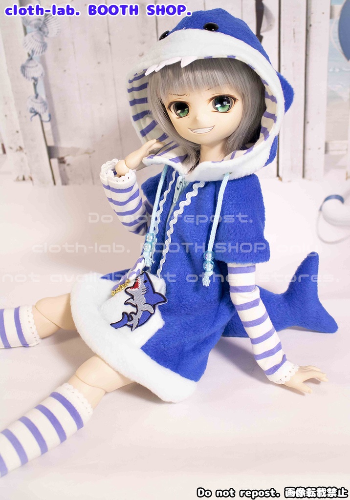 【SALE】MDD ( S~M胸用 ) サメパーカーセット COLOR:BLUE【ラスイチ】