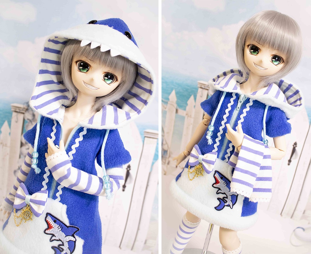 【SALE】MDD ( S~M胸用 ) サメパーカーセット COLOR:BLUE【在庫限り】
