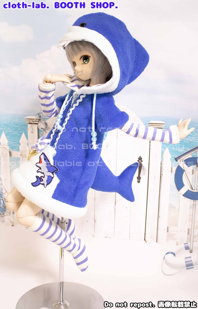 【SALE】MDD ( S~M胸用 ) サメパーカーセット COLOR:BLUE【ラスイチ】
