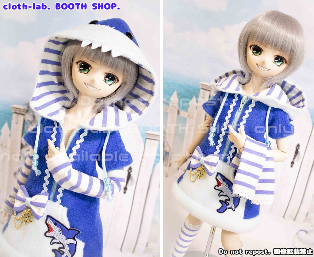 【SALE】MDD ( S~M胸用 ) サメパーカーセット COLOR:BLUE【ラスイチ】