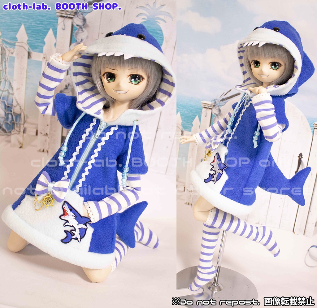 【SALE】MDD ( S~M胸用 ) サメパーカーセット COLOR:BLUE【ラスイチ】