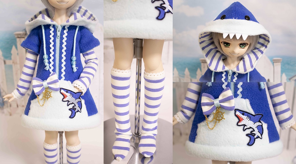 【SALE】MDD ( S~M胸用 ) サメパーカーセット COLOR:BLUE【在庫限り】