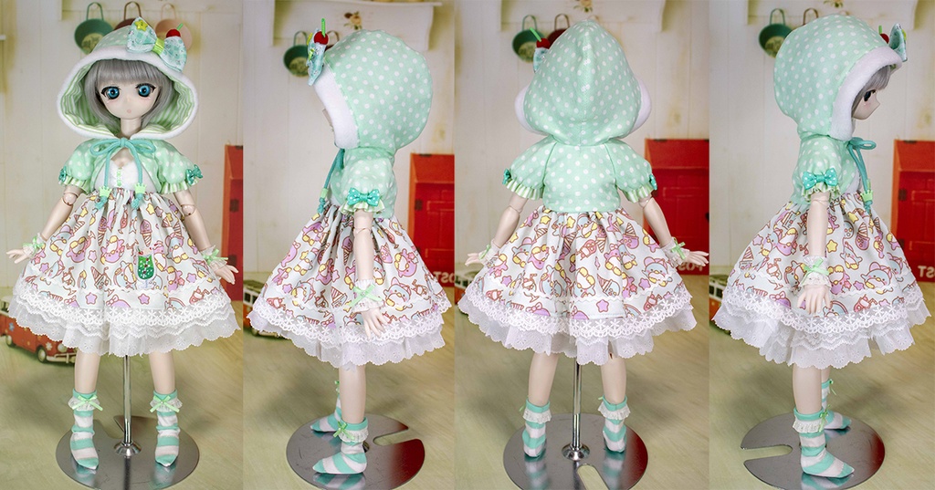 【SALE】MDD/S~M胸用 ペンギンのクリームソーダワンピースセット【在庫限り】