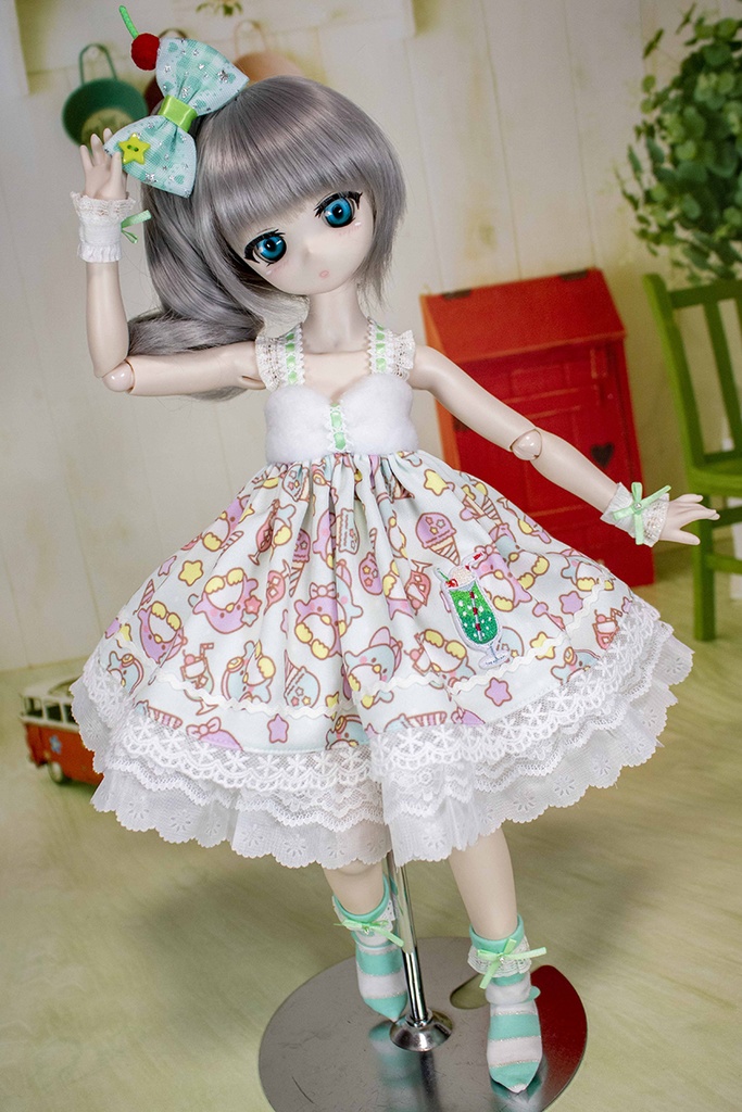 【SALE】MDD/S~M胸用 ペンギンのクリームソーダワンピースセット【在庫限り】