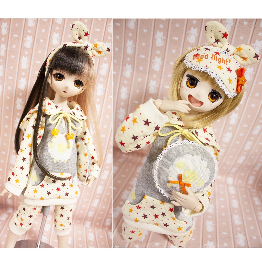 【即納】MDD/S～M胸用 おやすみひつじのパーカーセット（ヘッド取り外しタイプ）レモン【ラスイチ】