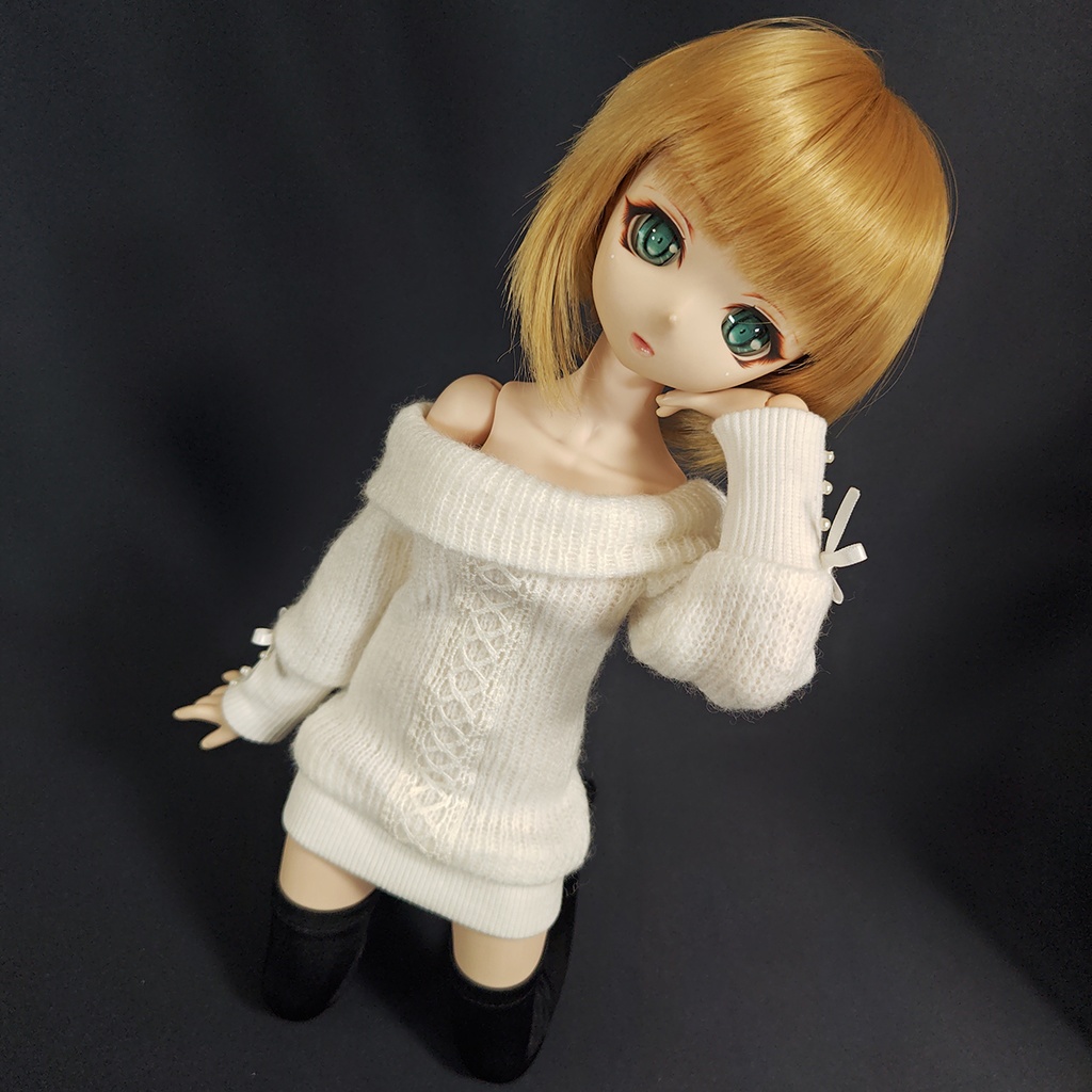 【SALE】MDD ( S~L胸用 ) オフショルダーニットワンピース(単品販売)