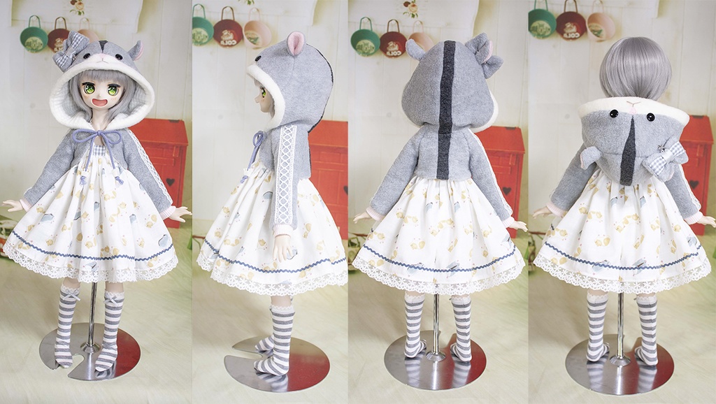 【完売しました】MDD ( S~M胸用 ) ハムスターワンピース&ボレロセット(ジャンガリアン)【在庫限り】