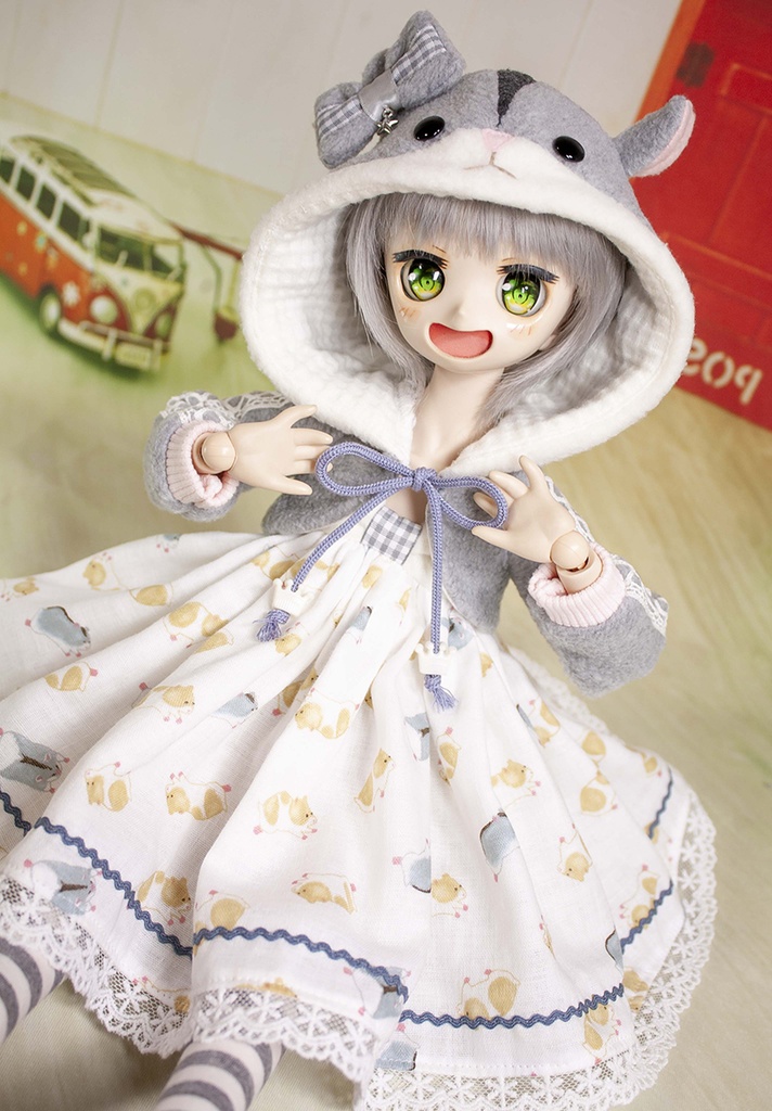 【完売しました】MDD ( S~M胸用 ) ハムスターワンピース&ボレロセット(ジャンガリアン)【在庫限り】